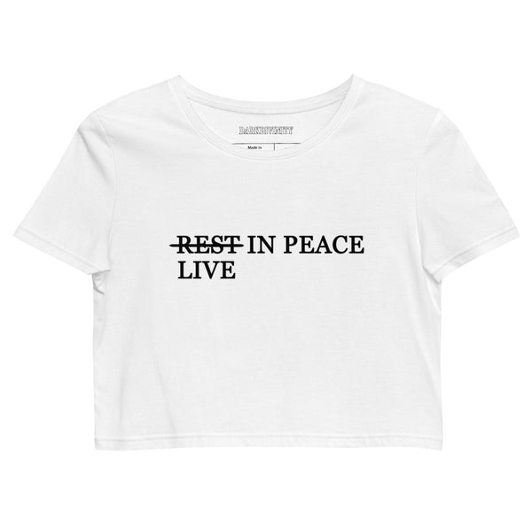 Live in Peace Crop Top - DARKDIVINITY